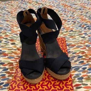 Tory Burch | Adonis Navy Wedge Espadrille 6.5